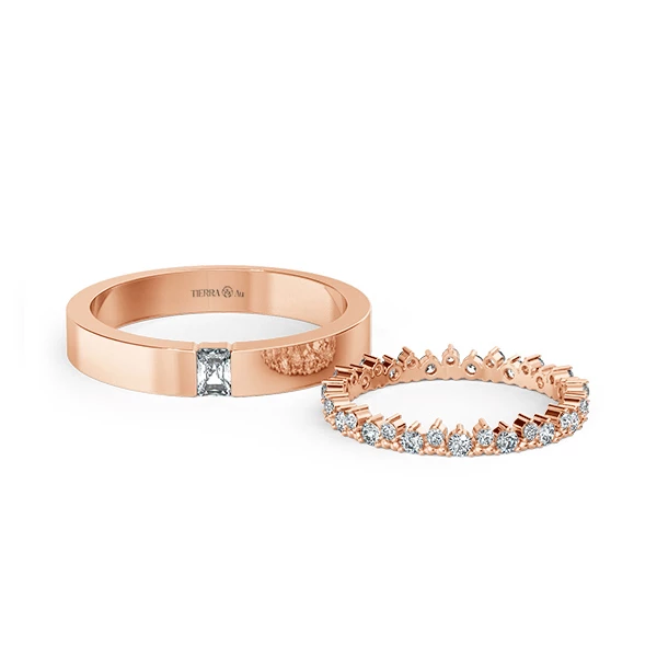 Crown Wedding Band Set NCC8002 1